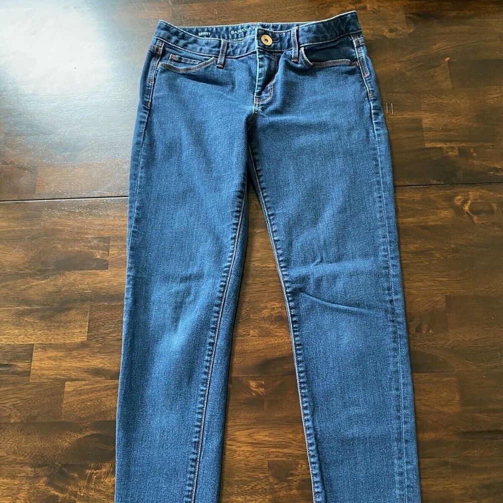 BANANA REPUBLIC Women's Skinny Jeans Blue pants Straight Indigo Dark Wash 28 / 6